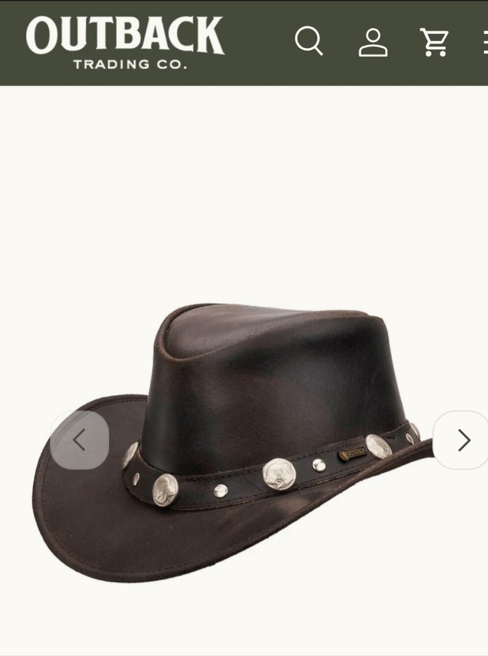 Outback Trading Co. Unisex Rawhide Cowboy Hat Brown Size Medium